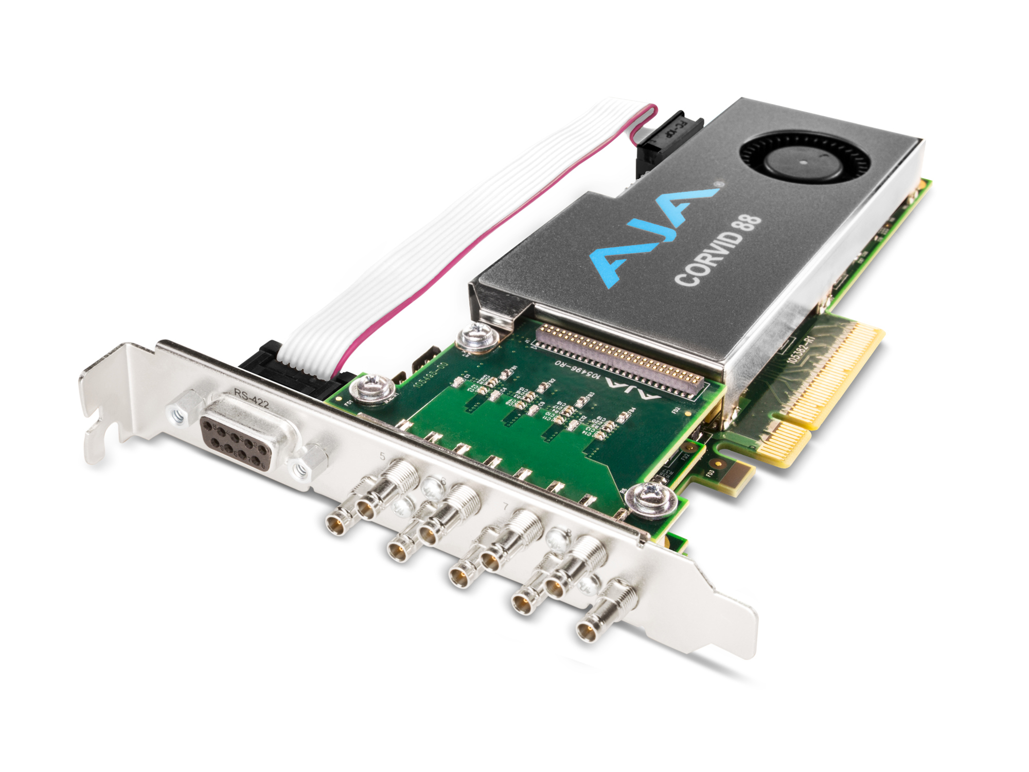 AJA CRV88-9-T-R0 2 Gen PCIE 8 channel I/O card/4K capable/tall (standard) PCIe bracket/Cables included