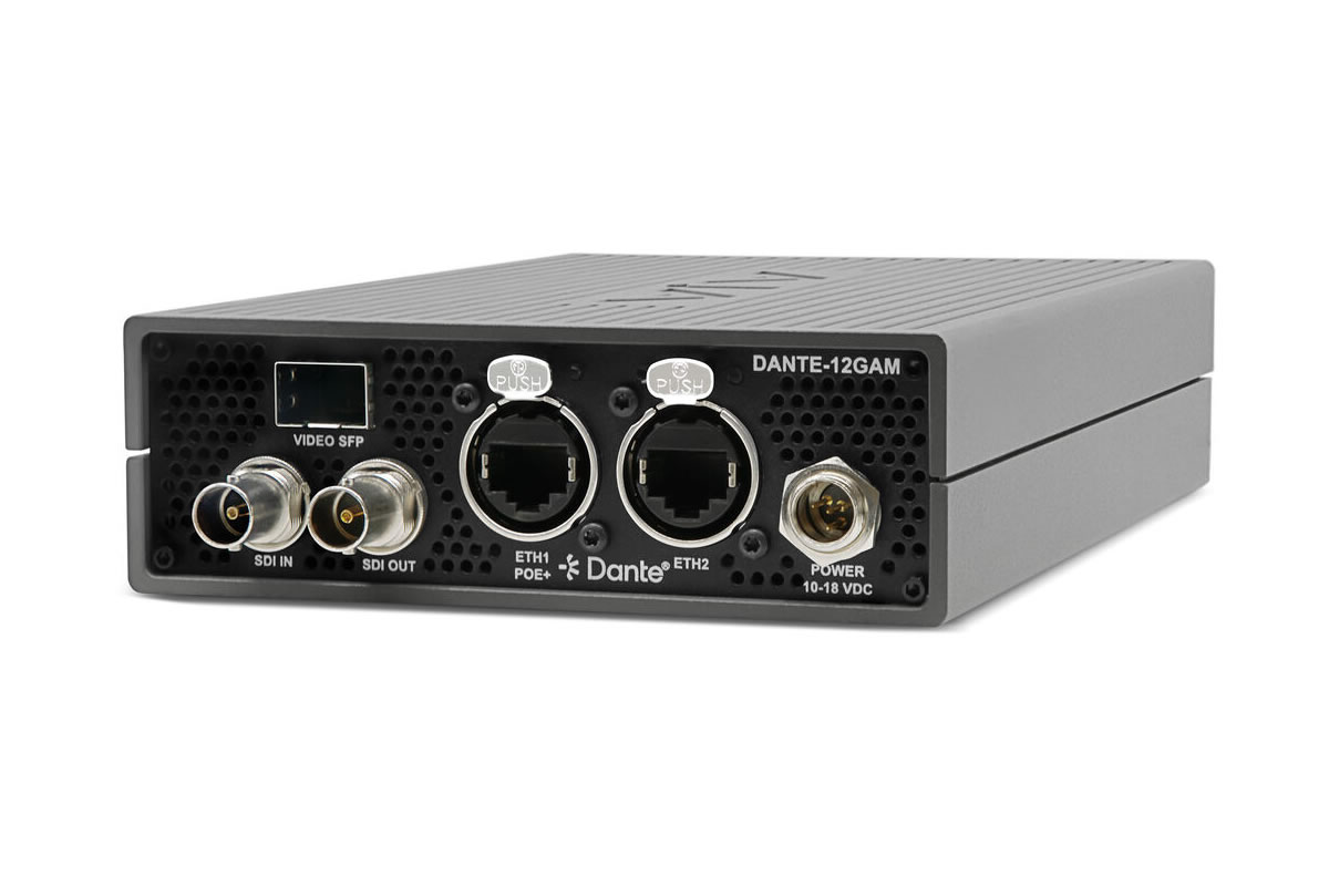 AJA DANTE-12GAM-R0 12G-SDI 32-Channel Embedder/Disembedder Dante / AES67 / SMPTE ST 2110 - Image 4