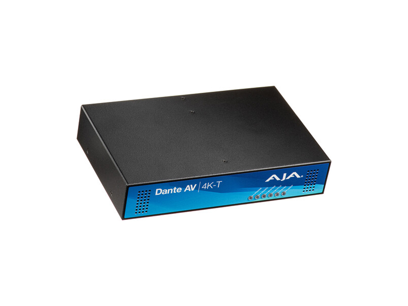 AJA DANTE-AV-4K-T-2 Dante AV Ultra 12G-SDI / HDMI 2.0 4K60 Transmitter / PoE+ / RS-422 / USB - Image 2