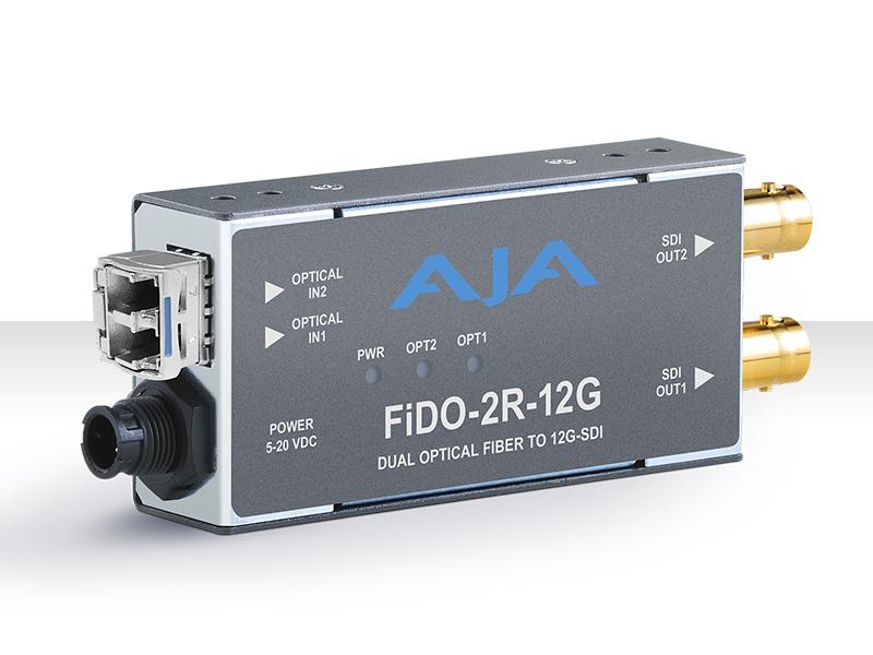 AJA FiDO-2R-12G 2-Channel 12G-SDI Receiver / Single-Mode LC Fiber / 10 km
