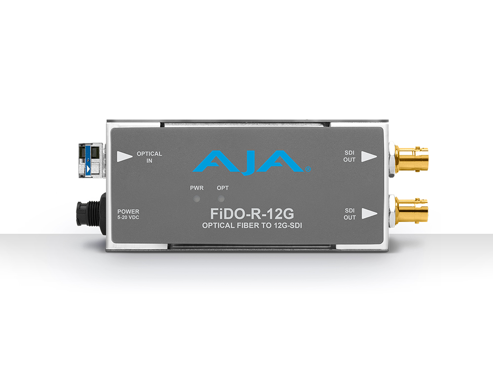 AJA FiDO-R-12G 1-Channel Single-Mode LC Fiber to 12G-SDI Extender (Receiver) - Image 2