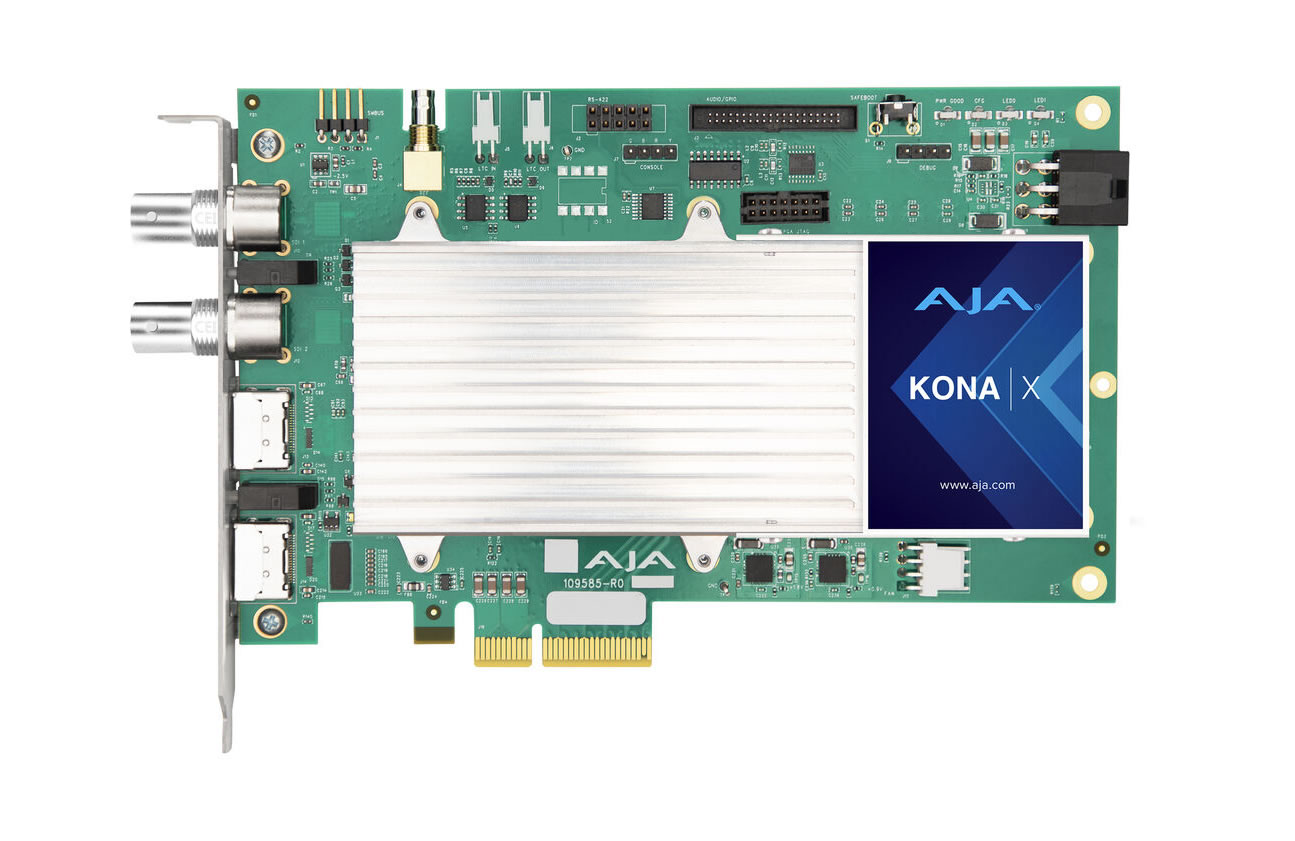 AJA KONA-X-OP-R0 12G-SDI Bidirectional / HDMI 2.0 I/O PCIe Card Fanless Ultralow Latency - Image 3