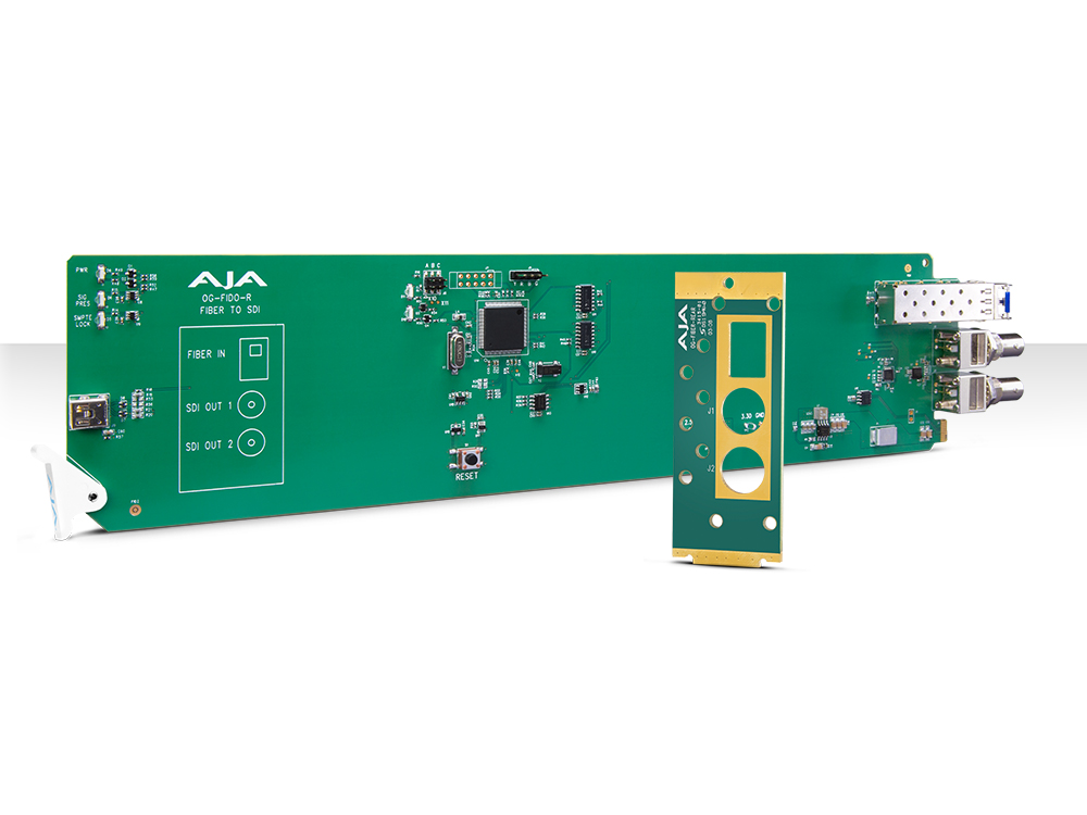 AJA OG-FIDO-R 1-Channel Singlemode LC Fiber to 3G-SDI Extender Receiver / 10 km / 2x 3G-SDI
