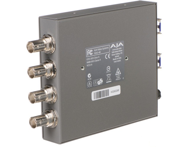 AJA FIDO-4R-R0 4-Channel Single-Mode LC Fiber to 3G-SDI Receiver / 10 km / 3G/HD/SD-SDI - Image 2