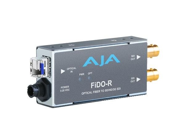 AJA FIDO-R-R0 1-Channel Single-Mode LC Fiber to 3G-SDI Receiver / Dual 3G-SDI Outputs / 10 km