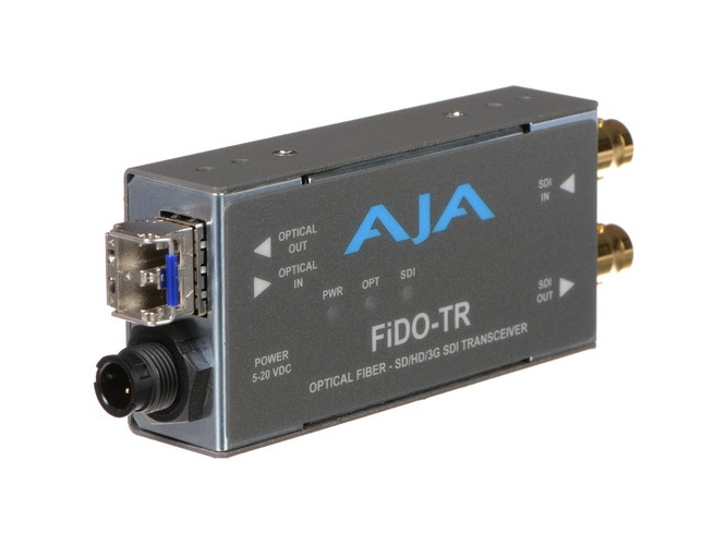 AJA FIDO-TR-R0 1-Channel 3G-SDI / Single-Mode LC Fiber Transceiver / 10 km 32808 ft Range