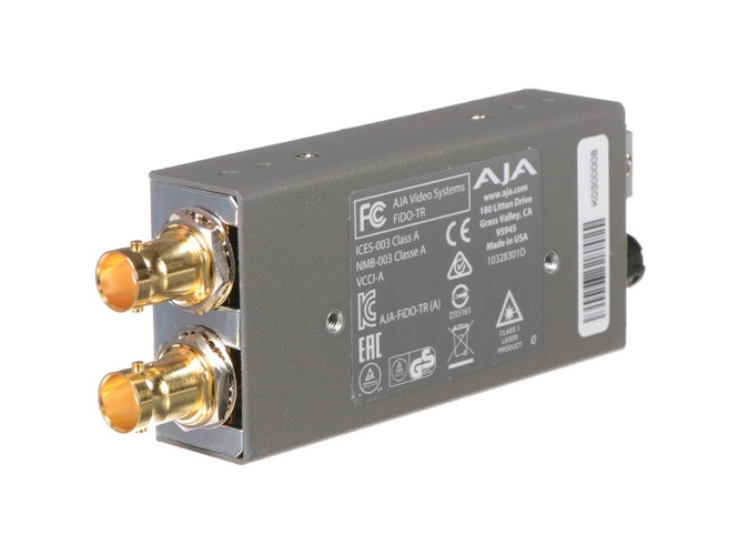 AJA FIDO-TR-R0 1-Channel 3G-SDI / Single-Mode LC Fiber Transceiver / 10 km 32808 ft Range - Image 2