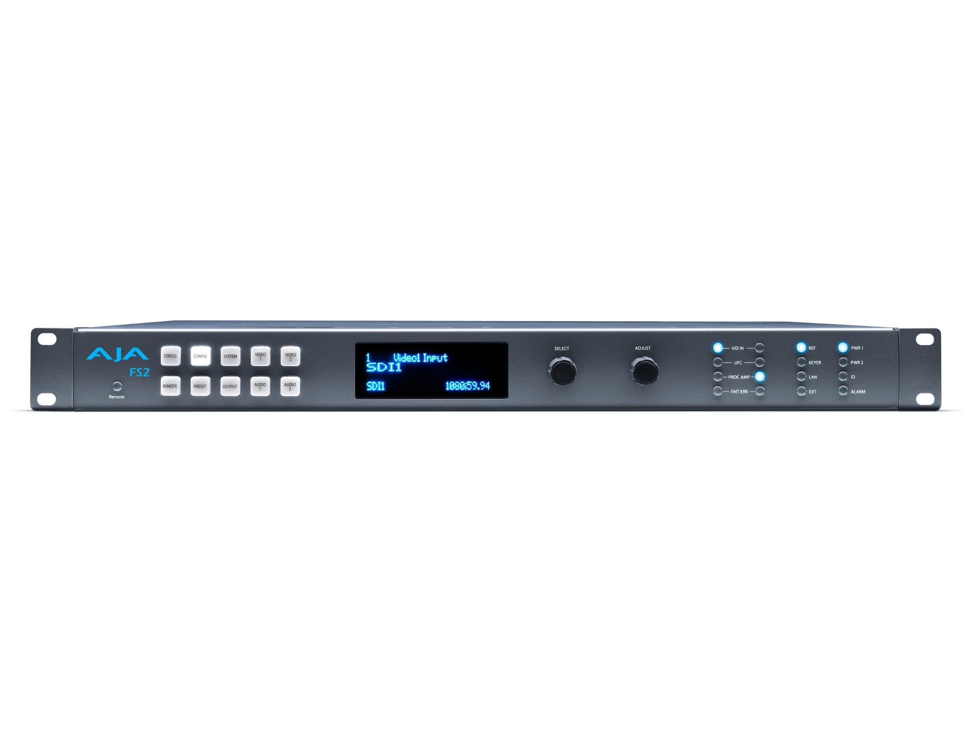 AJA FS2-R1 Dual-Channel 3G/HD/SD Frame Sync / Format Converter 1RU Rack - Image 2