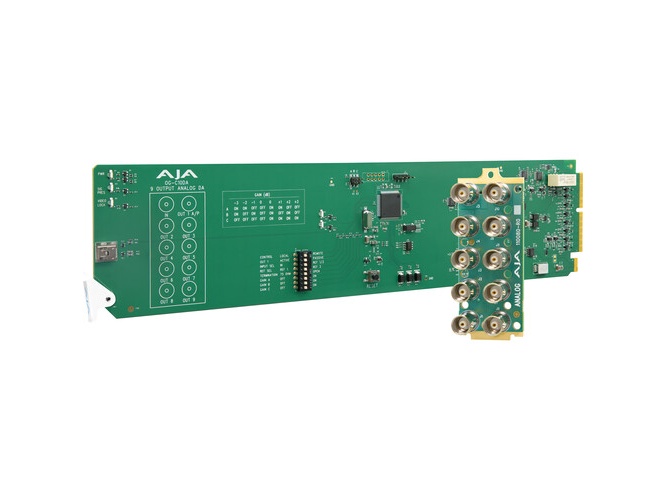 AJA OG-C10DA-R0 1x9 Analog Distribution Amplifier / NTSC PAL / Tri-Level Sync / Loop-Out / Adjustable Gain