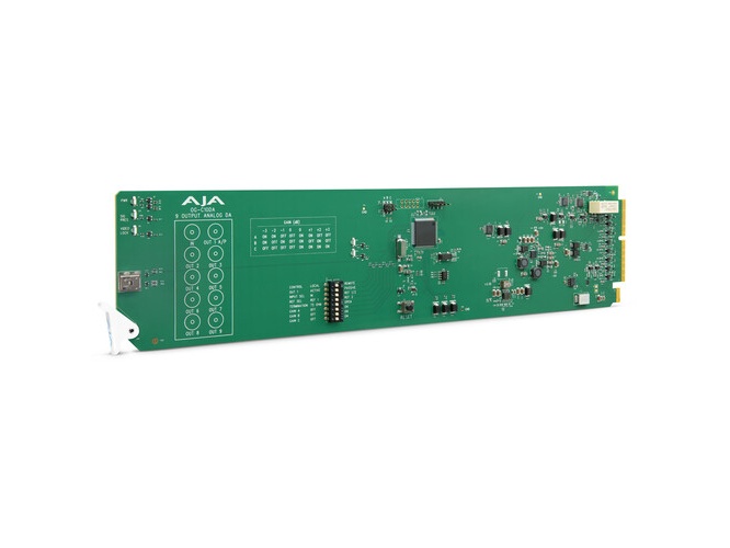 AJA OG-C10DA-R0 1x9 Analog Distribution Amplifier / NTSC PAL / Tri-Level Sync / Loop-Out / Adjustable Gain - Image 3