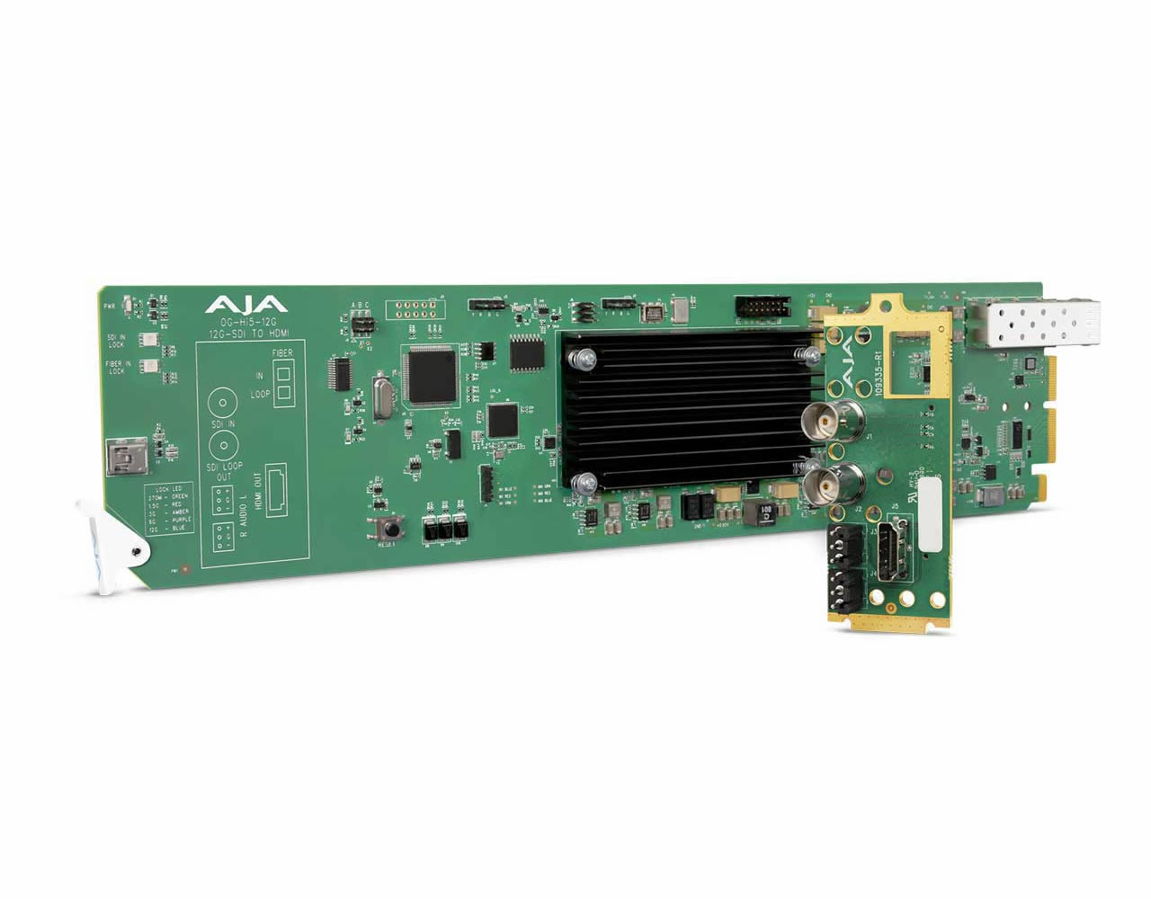 AJA OG-Hi5-12G-R openGear 12G-SDI to HDMI 2.0 Conversion with LC Fiber Receiver - Image 2