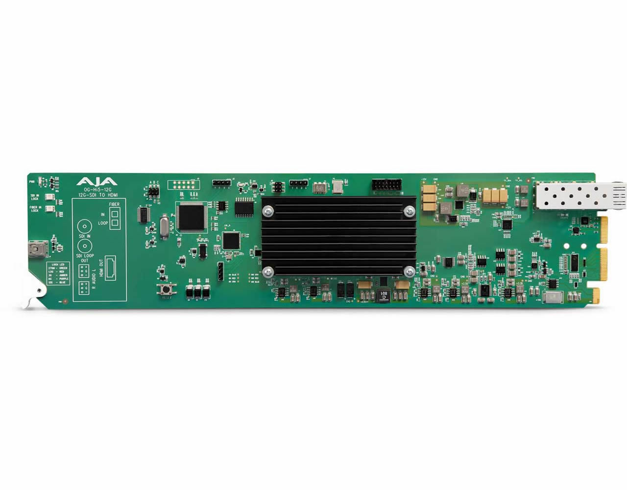 AJA OG-Hi5-12G-R openGear 12G-SDI to HDMI 2.0 Conversion with LC Fiber Receiver - Image 3