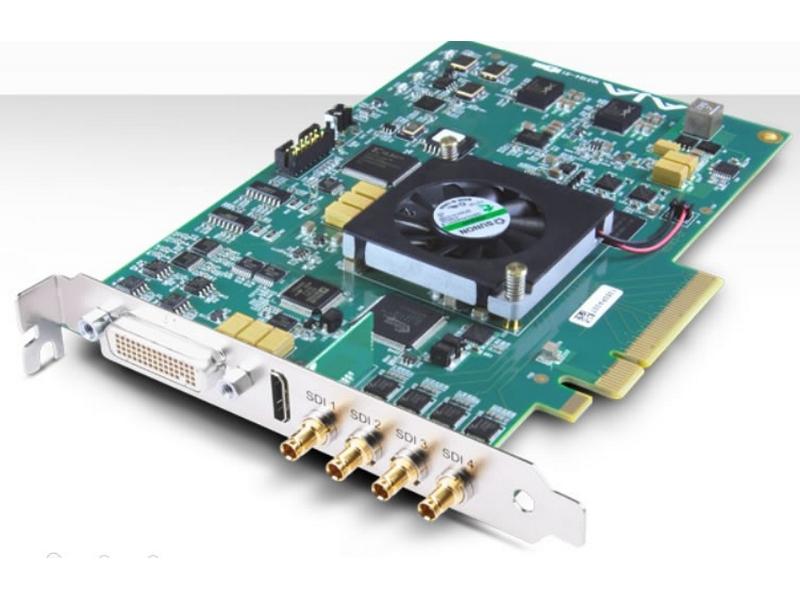 AJA KONA-4-R0-S01 4K/2K/3G/Dual Link HD/ HD/SD I/O 10-bit PCIe Card with HDMI 1.4a Output/HFR/Bracket/Cables