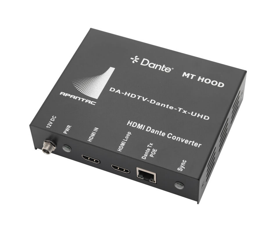 Apantac DA-HDTV-Dante-Tx-UHD Multi-Codec 16-Channel HDMI to Dante Converter