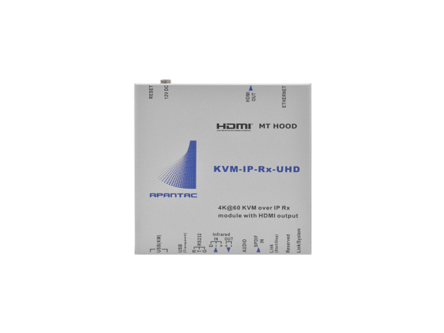 Apantac KVM-IP-Rx-UHD+POE KVM Receiver / HDMI output / Up to 170 meters (Point to point) / PoE