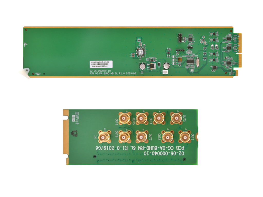 Apantac OG-DA-8UHD-SET-1 OpenGear 1x8 Reclocking SDI Distribution Amplifier Set (Main Card / Rear Module)