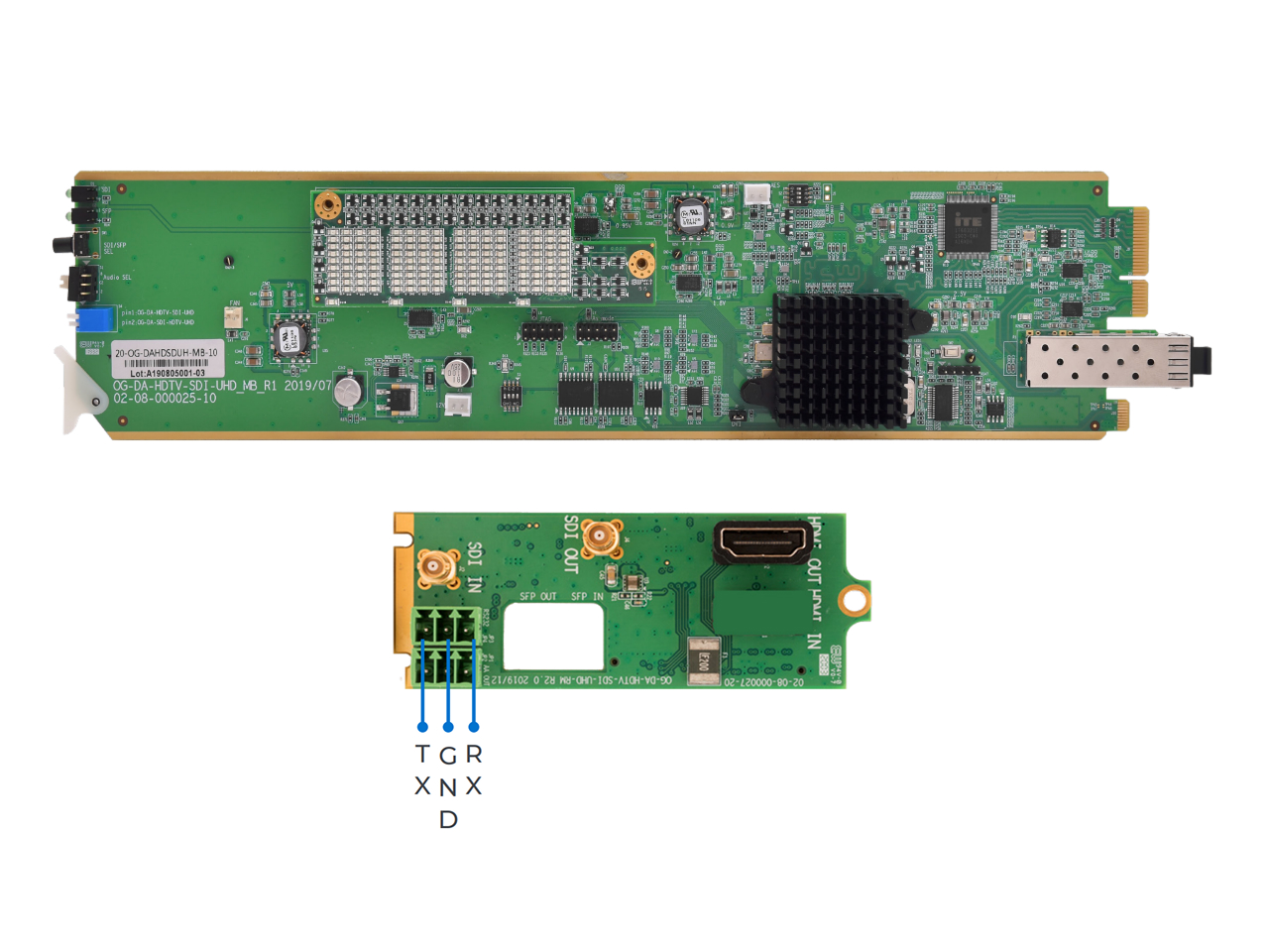 Apantac OG-DA-SDI-HDTV-UHD-SET-1 12G SDI to HDMI 2.0 Converter Set (Main Board / Rear Module)