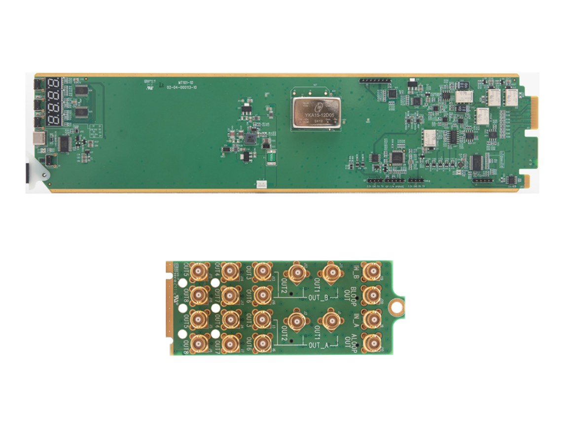 Apantac OG-DA-WC-SET-2 OpenGear 1 x 8 Word Clock Distribution Ampflier with loop out Set (2 x Main Board / Rear Module2)