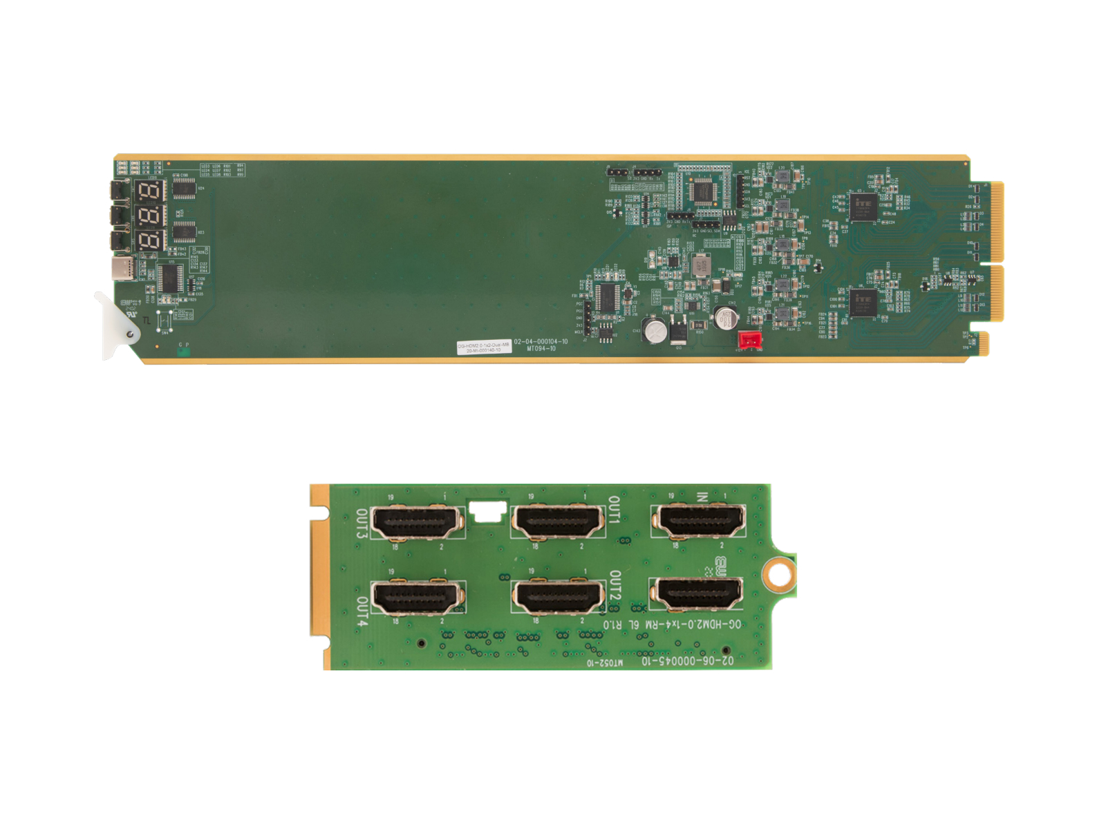 Apantac OG-HDM2.0-1×2-Dual-SET-1 OpenGear Dual 1 x 2 HDMI 2.0 UHD distribution Ampflifier Set (Main Board / Rear Module)