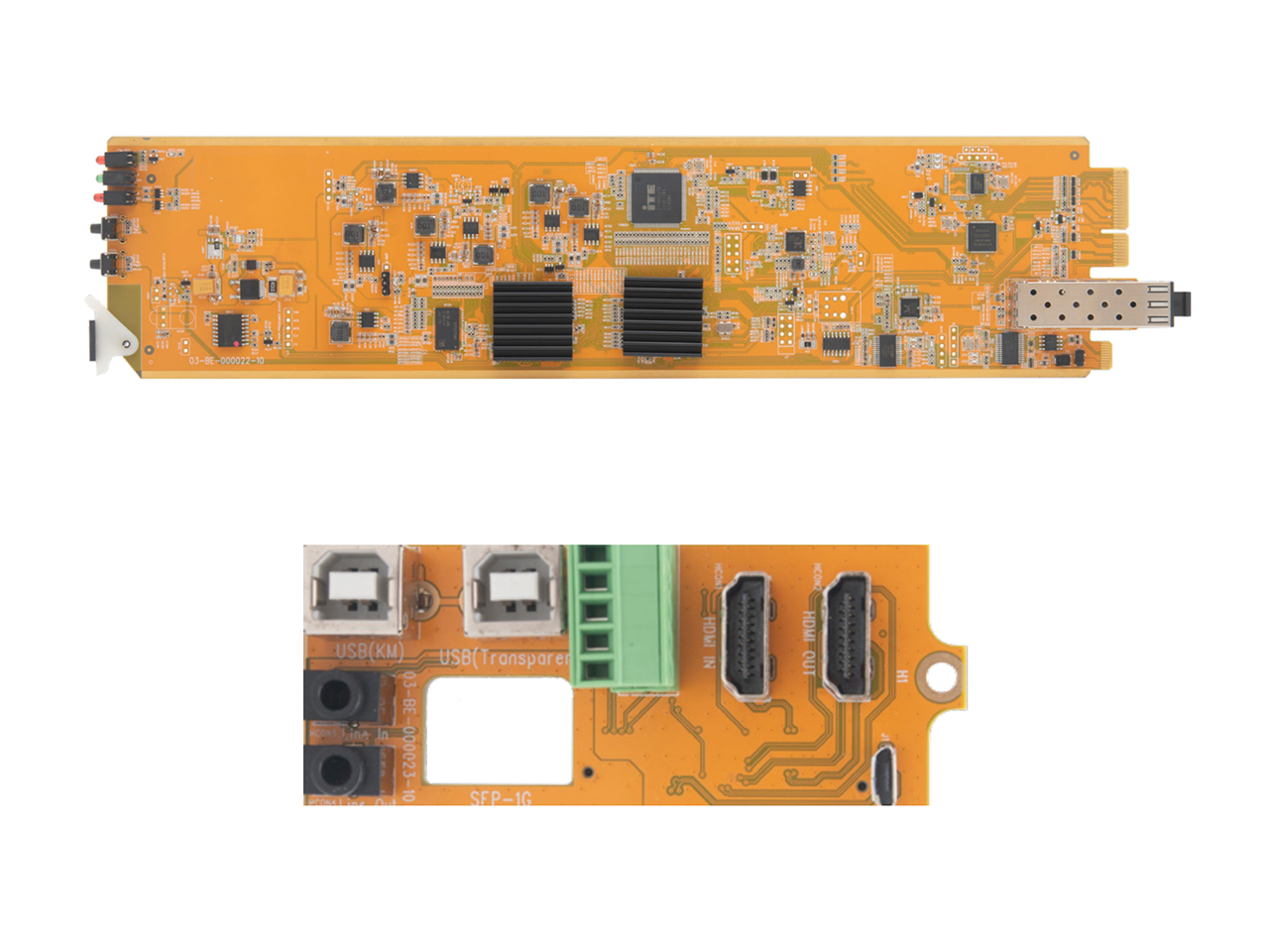 Apantac OG-KVM-IP-Tx-UHD-SET-1 OpenGear KVM 4K@60Hz Extender over IP / HDMI with Looping Input Set (Main Board / Rear Module)