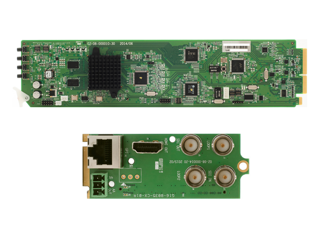 Apantac OG-Micro-Single-SET-3 OpenGear Production Quality Video Converter/Scaler With Color Correction  /3G / HD / SD / SDI /CVBS / 50/60Hz Set (Main Board / Rear Module)