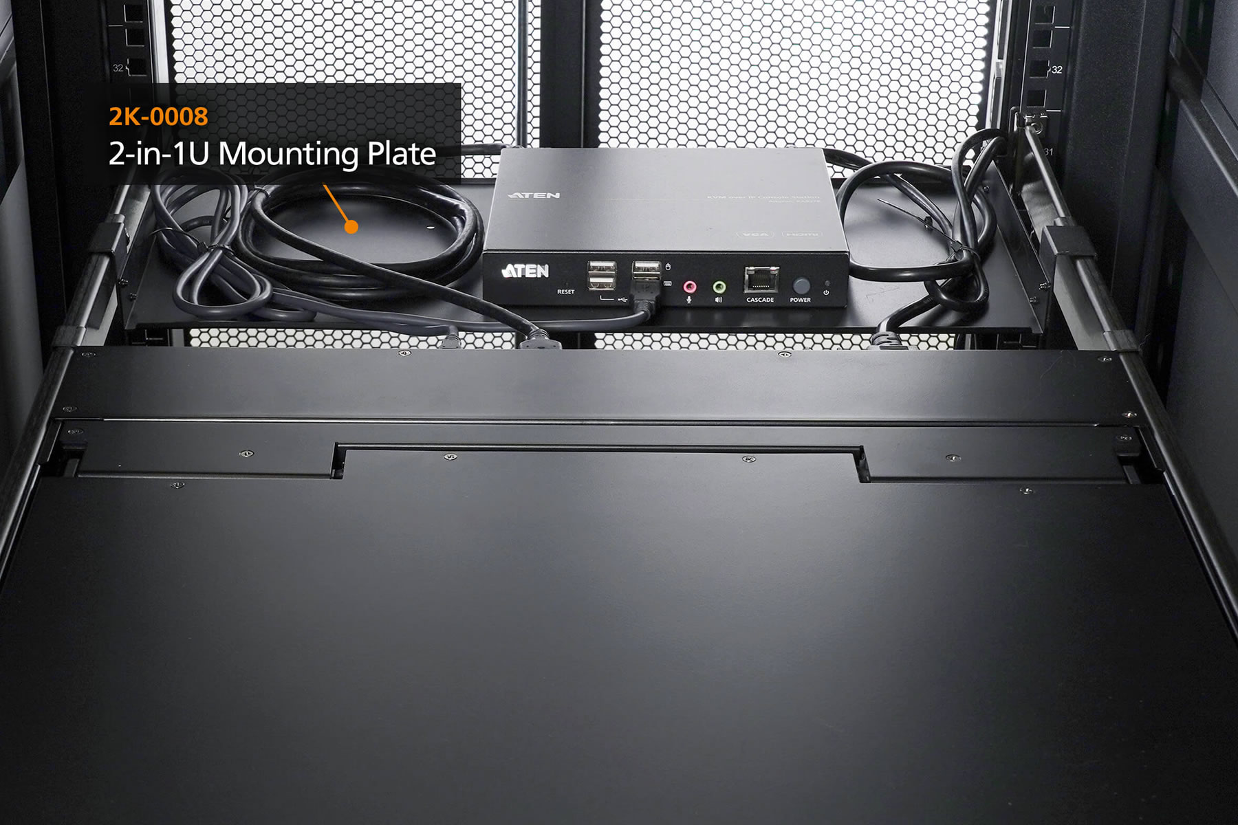 Aten 2K-0008 2-in-1U Mounting Plate - Image 2