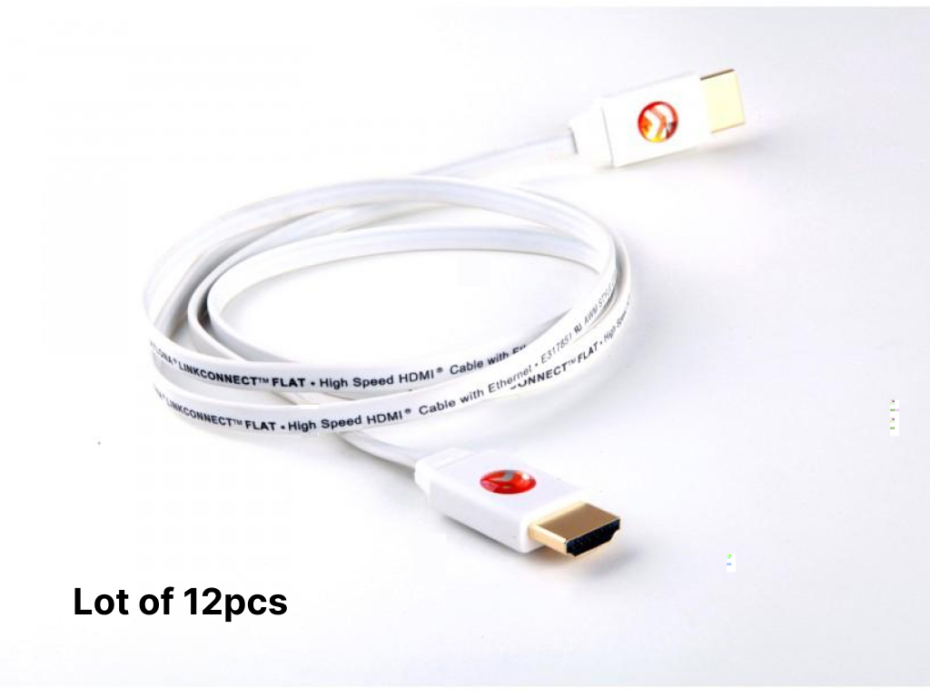 Atlona AT-LCF-4-SET12 4ft High Speed 1080P Flat HDMI with Ethernet Cable for TV PS4 XBOX ONE (Lot of 12pcs)