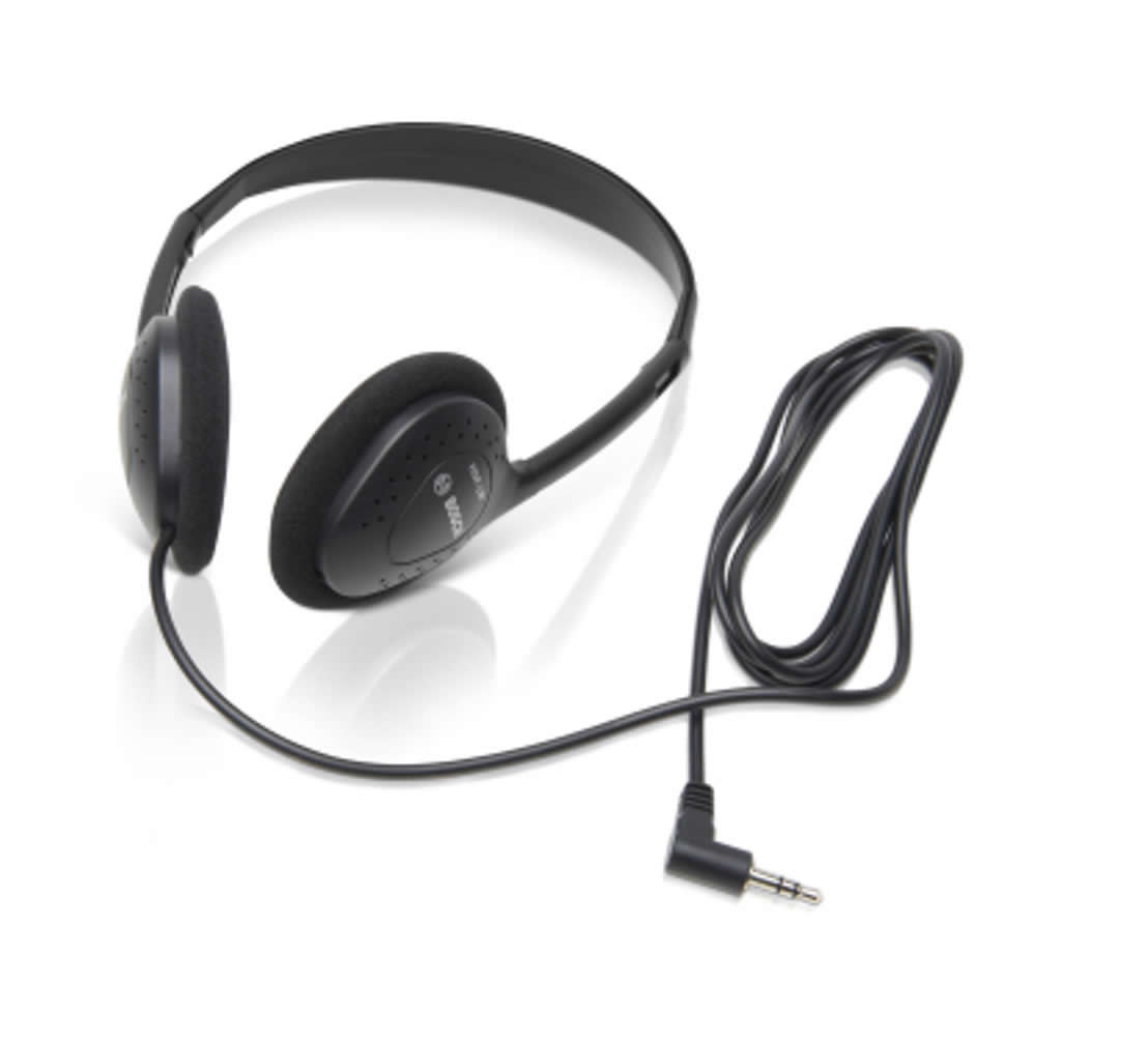 Bosch HDP-LW Lightweight Foldable Headphones / Replaceable Ear Pads / Right-Angle Jack / 10 Pack