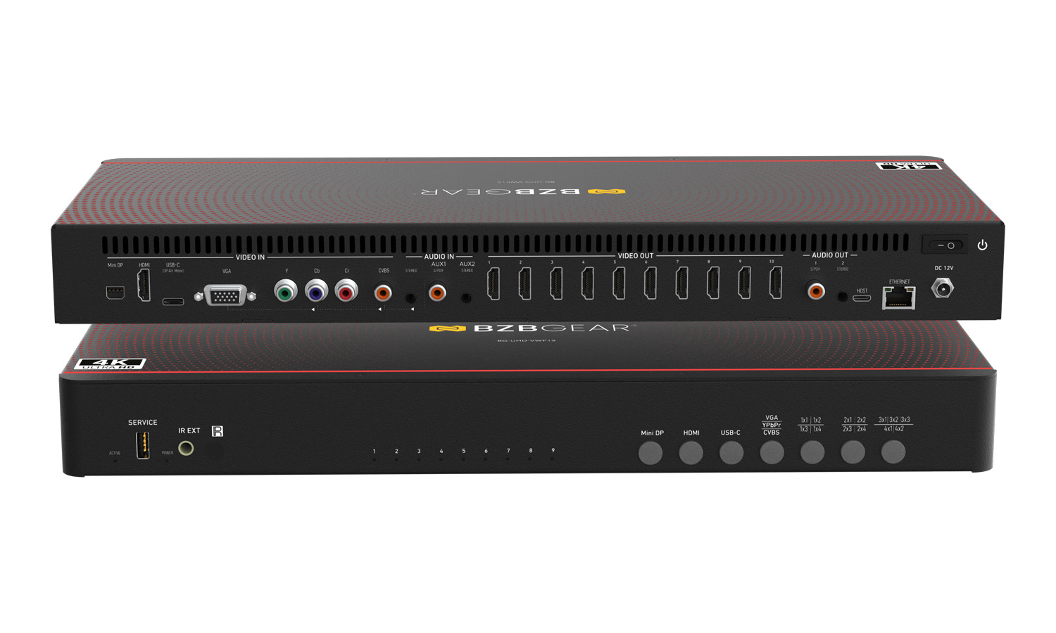 BZBGEAR BG-UHD-VWP19 4K UHD Advanced Multi Input Video Wall Processor with Seamless Switching/Scaling/EDID Management for up to 9 Tvs