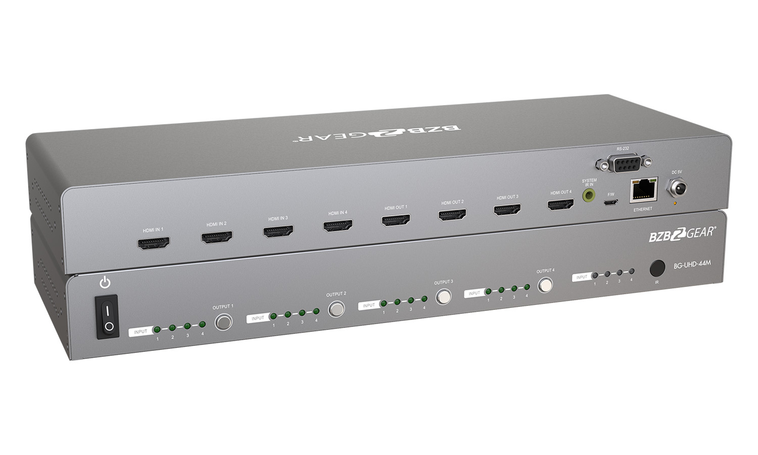 BZBGEAR BG-UHD-44M-b 4x4 4K UHD HDMI Matrix Switcher with Auto Downscaling and RS-232/IP/Cloud - Image 7