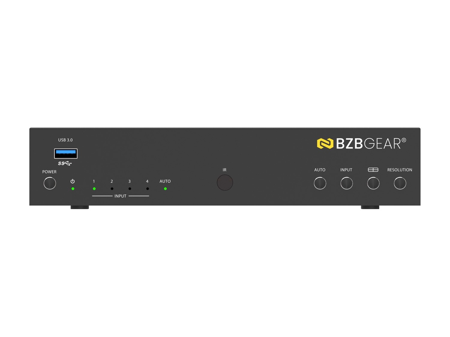 BZBGEAR BG-UHD-KVM41MV 4K UHD 4x1 Seamless Video & USB 3.0 KVM Switcher with Multiview/Hotkey Switching/IR Control - Image 2