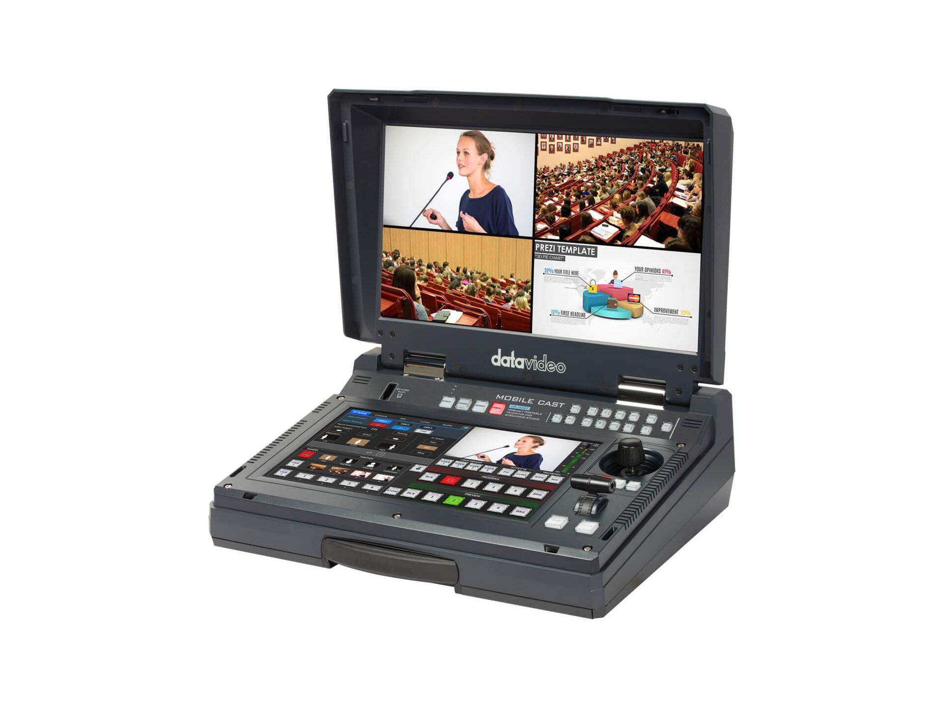 Datavideo EZ STREAM AI 20X HDBaseT Auto Tracking PTZ Package 20x Optical Zoom / 14in Touchscreen Controller / Recorder (Black) - Image 5