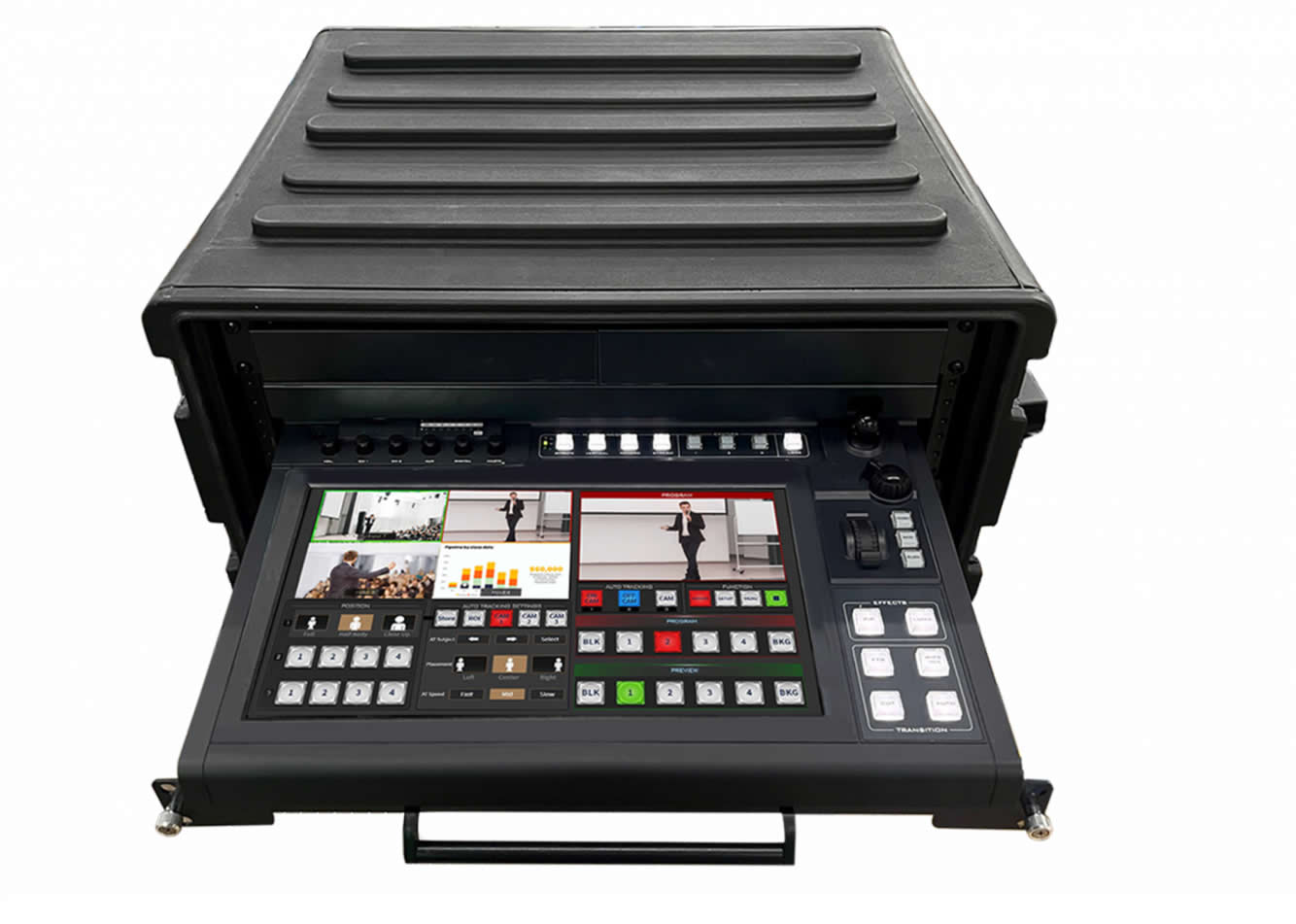 Datavideo GO-SHOWCAST-100-LT HDBaseT 4K 4-Channel Production Studio / Auto-Tracking / 14 inch Touchscreen