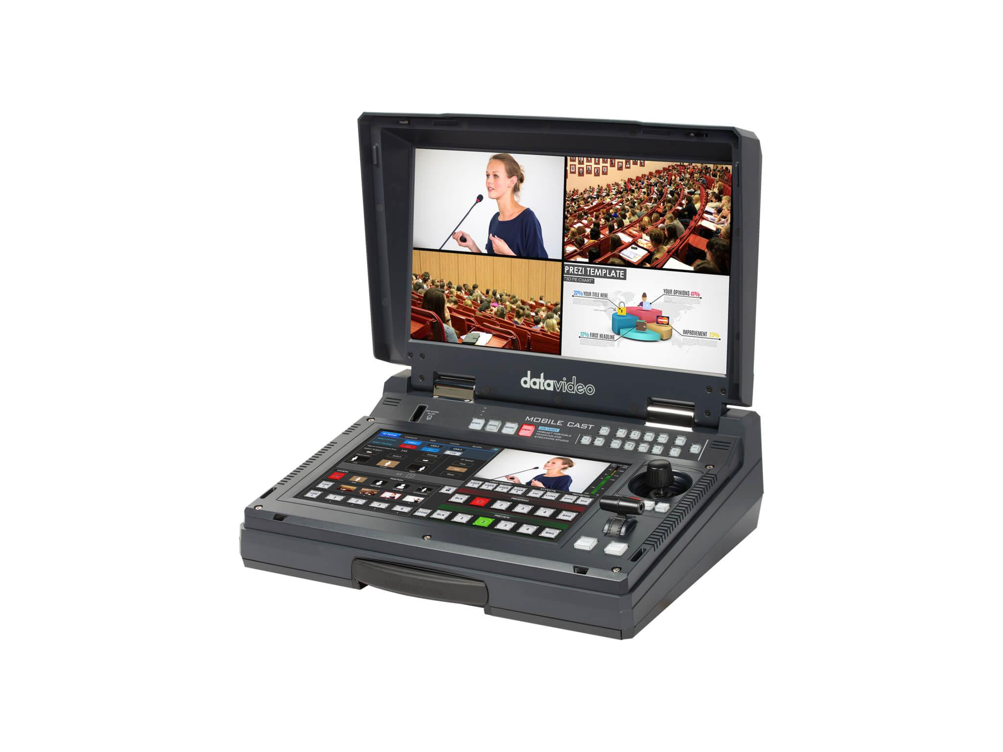 Datavideo HS-1650T HDBaseT 4-In 4-Out Tracking Studio / 14in Touchscreen / Streaming Recording - Image 2