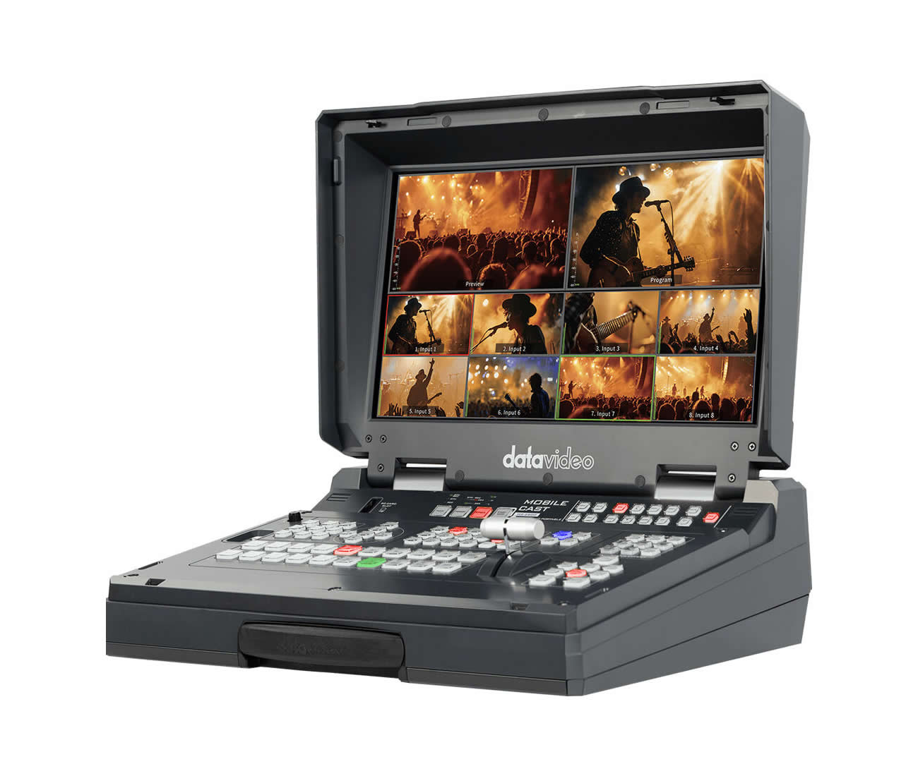 Datavideo HS-2600 8-Input SDI/HDMI Production Switcher / H.264 Streaming Recorder / 1080p60 / 17.3in Monitor