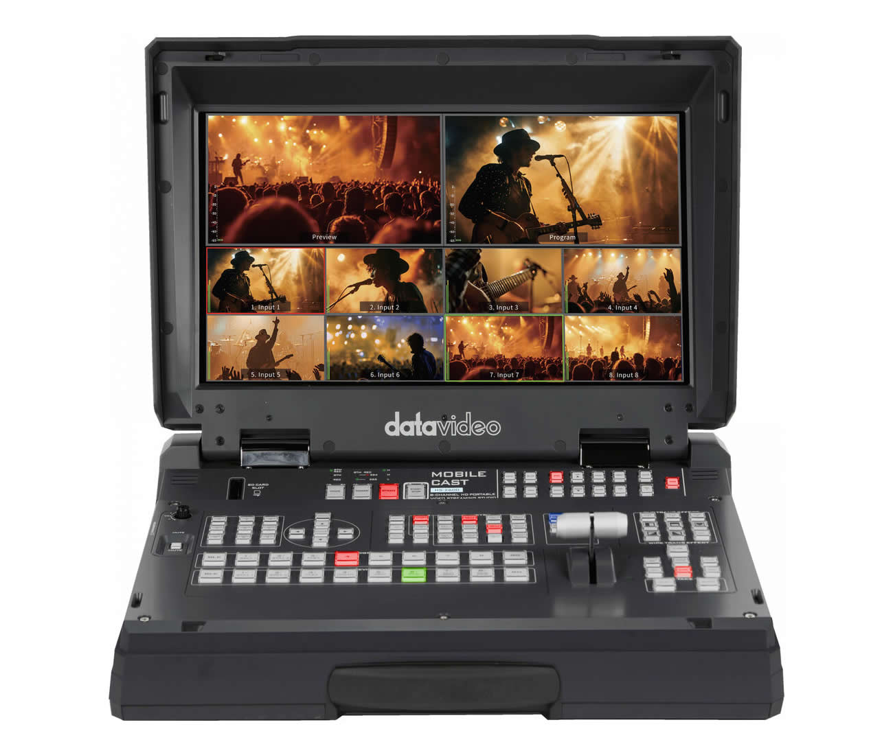 Datavideo HS-2600 8-Input SDI/HDMI Production Switcher / H.264 Streaming Recorder / 1080p60 / 17.3in Monitor - Image 2