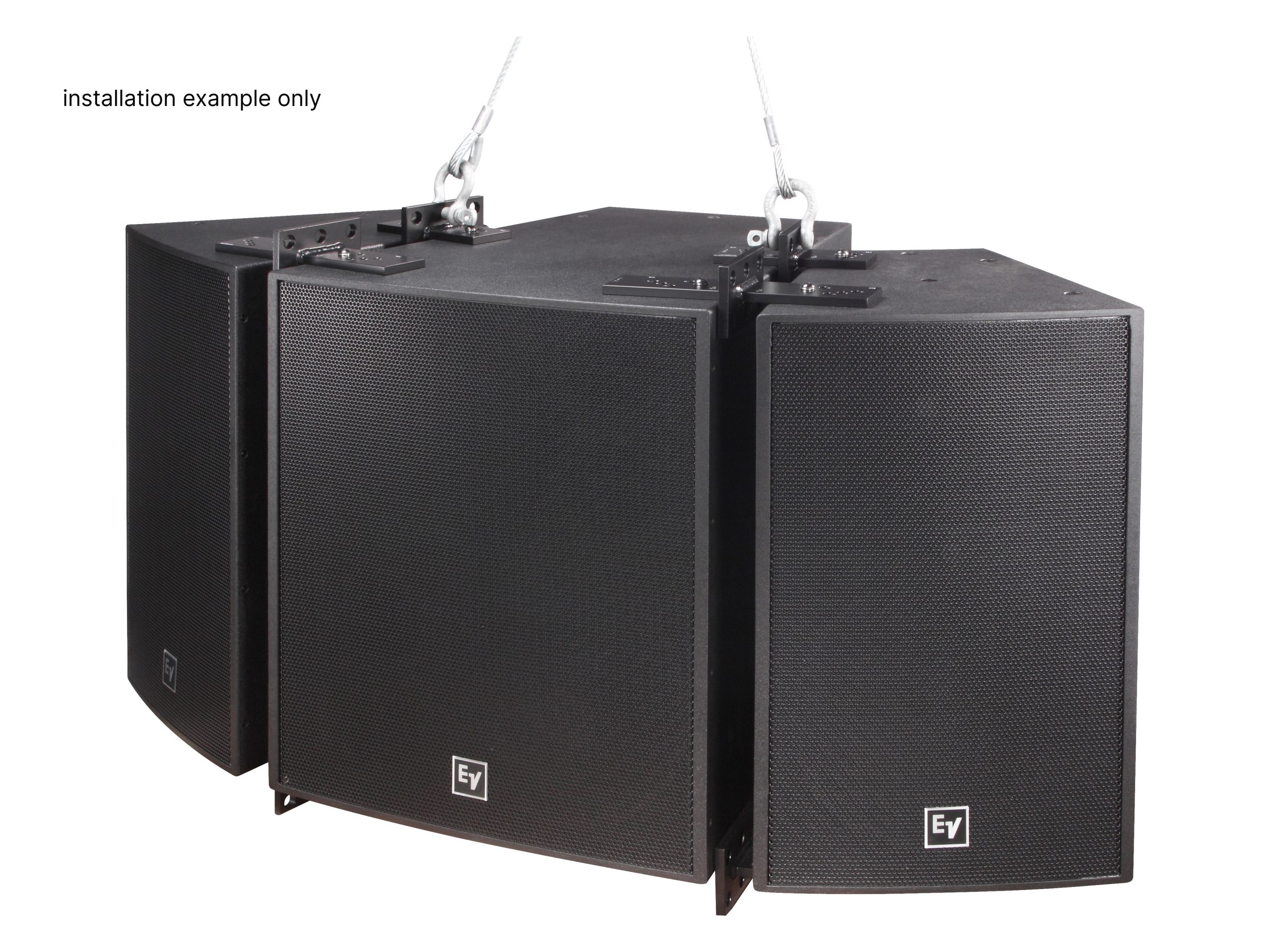Electro-Voice EVF-1122D/99-BLK 12in Two-Way Arrayable Point-Source Loudspeaker 90 x 90 EVCoat Black - Image 4