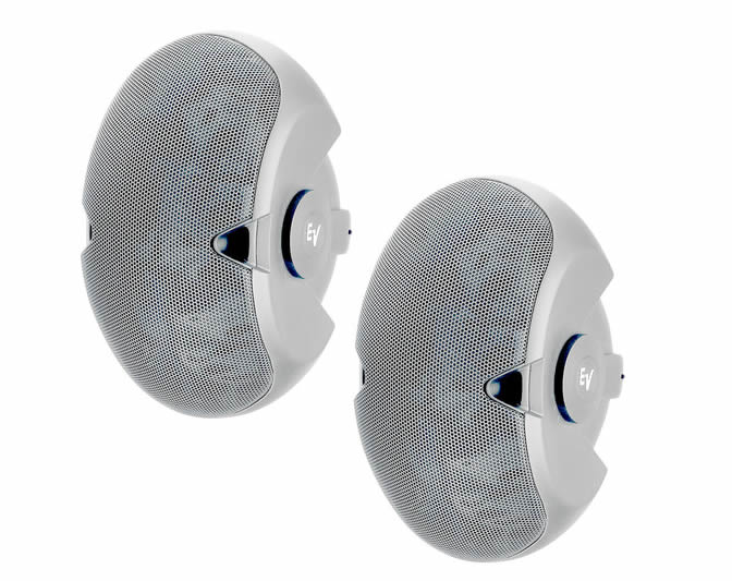 Electro-Voice EVID 6.2TW Passive 2-Way 300W 70V/100V Installation Speaker with Dual 6" Woofers, Internal 70/100-volt line transformer, pair, white