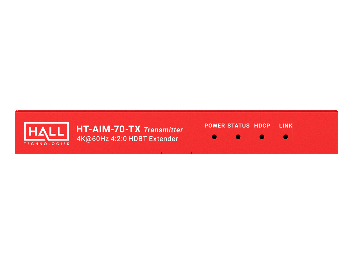 Hall Technologies HT-AIM-70-TX HDBaseT 4K60 4:2:0 8-bit Extender TX PoC / IR / RS232 40m Cat6A - Image 3