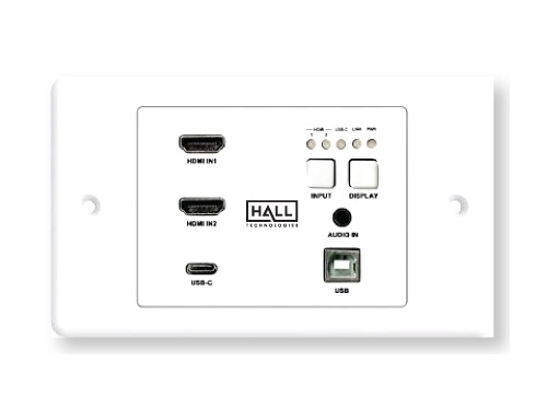Hall Technologies HT-DSCV2-70-TX-UK 4K UHD in-Wall Transmitter with USB Host and CEC Triggering