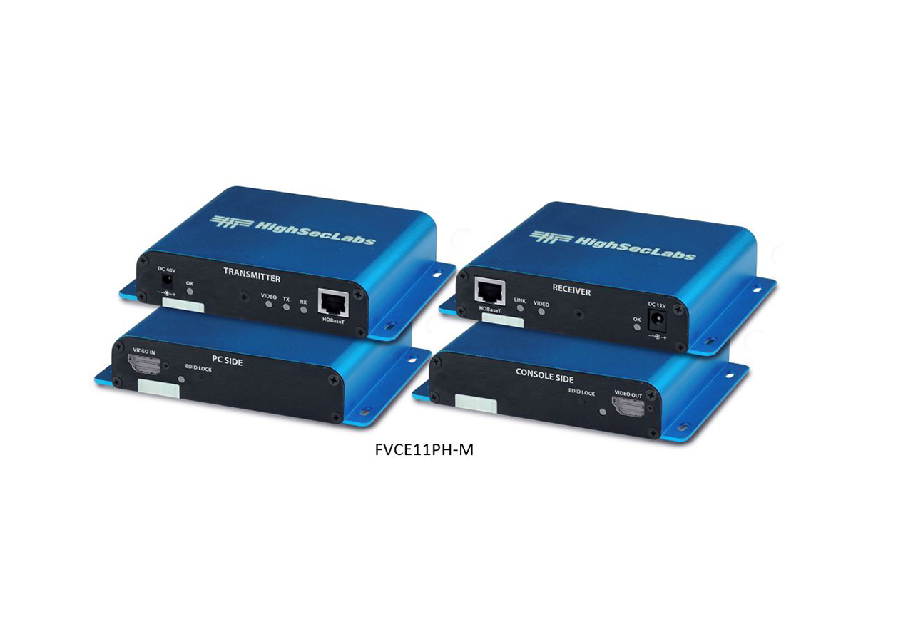 High Sec Labs FVCE11PH-M DPHDMI Secure Copper Extended Video Isolator Pair (Tx + Rx) for 100 meter 4K 30hz