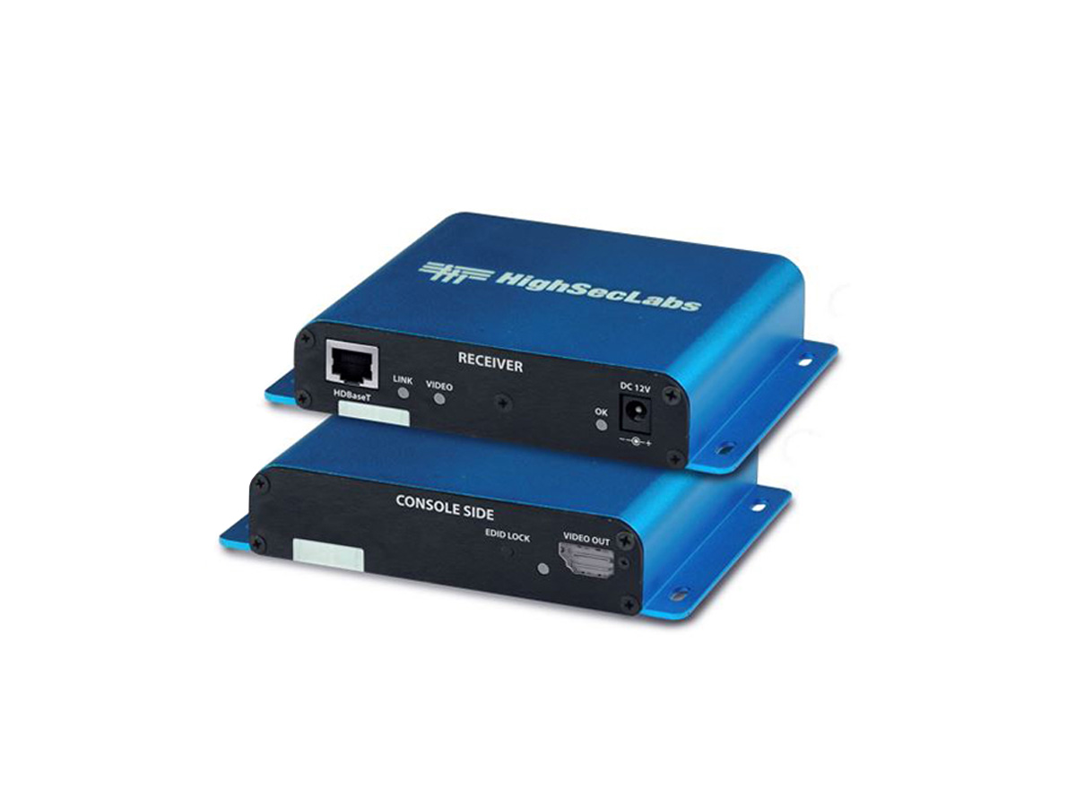 High Sec Labs FVCE11PHR-M HDBaseT Copper Secure DP/HDMI Video Isolator Receiver 4K30 100M NIAP