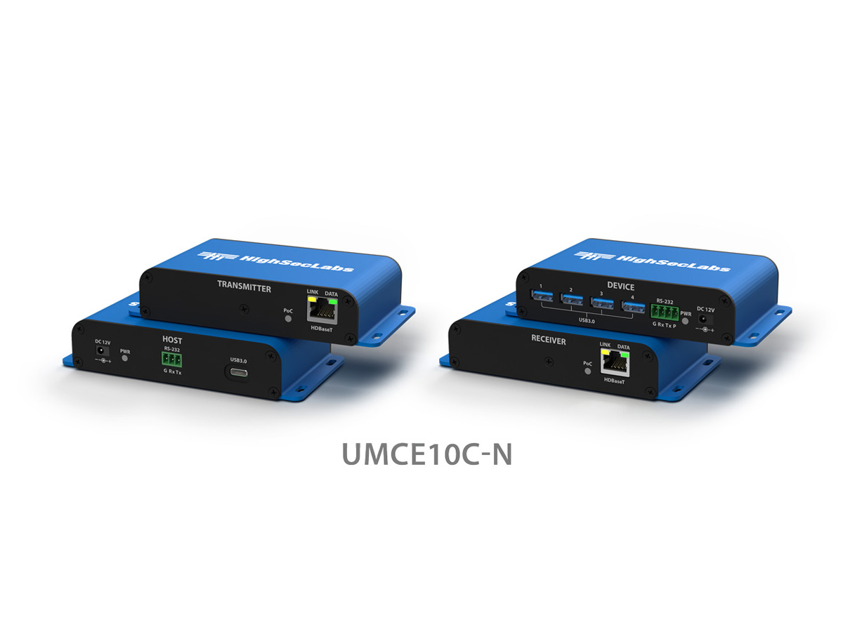 High Sec Labs UMCE10C-N HDBaseT USB-C to 4x USB3.2 Extender / 4K60 4:4:4 / 100m Copper / PoC