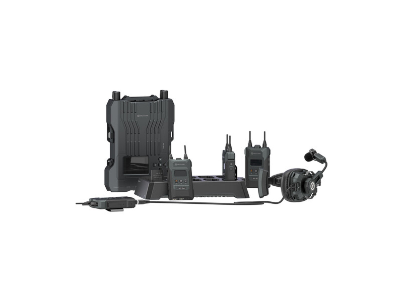 Hollyland HL-Solidcom M1 Pro-4B-DH Full-Duplex Wireless Intercom System / 4 Beltpacks / Dual-Ear Headsets / 1.9 GHz