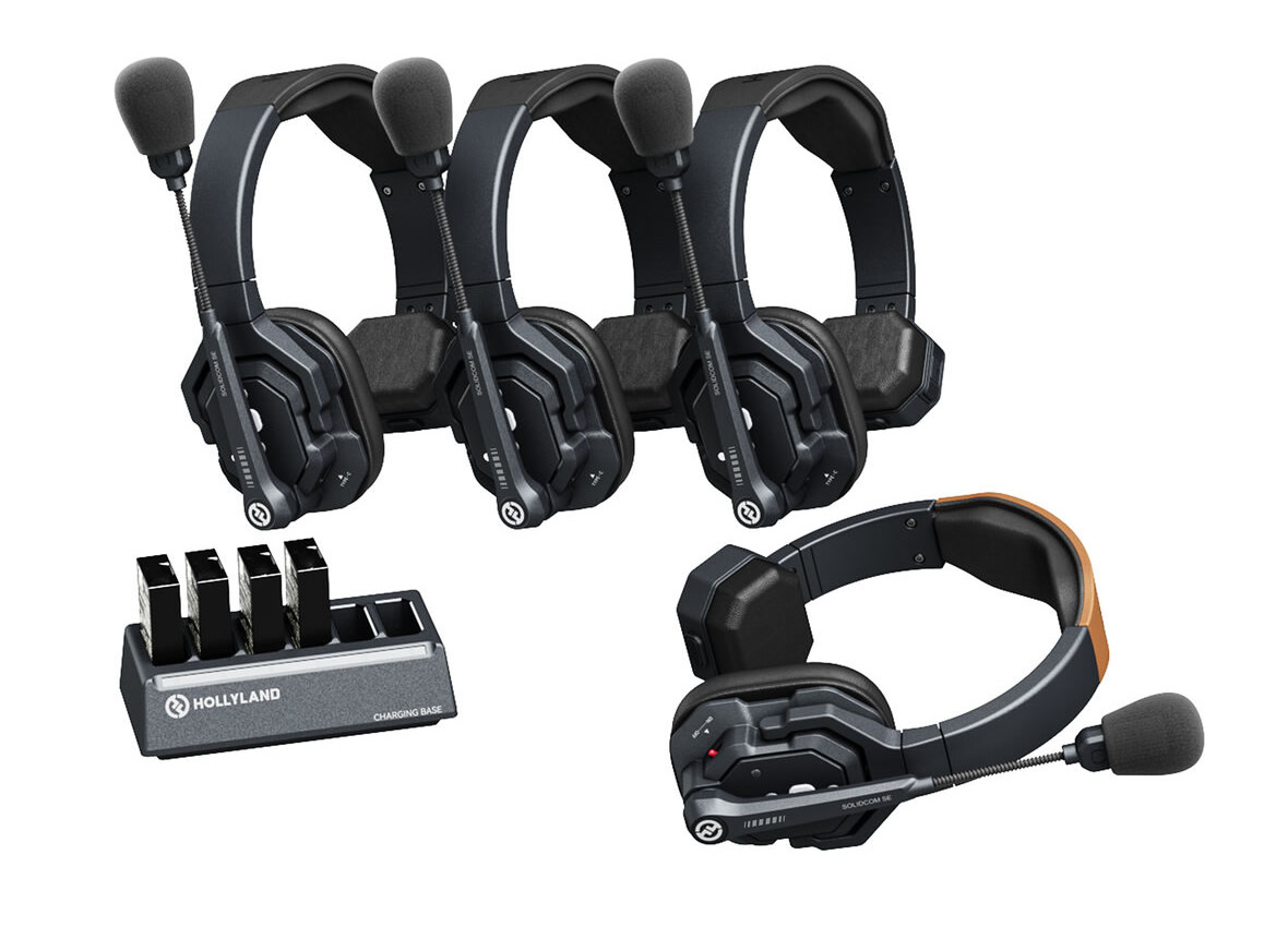 Hollyland HL-Solidcom SE - 4S (Global Version) Full-Duplex Noise-Canceling Intercom/4 Users/2.4 GHz/ENC