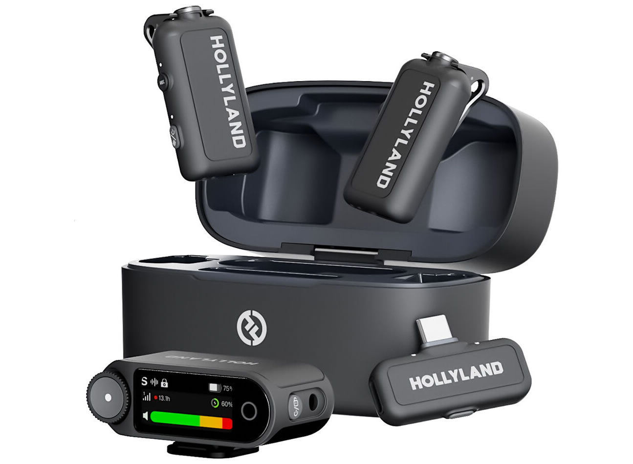 Hollyland LARK MAX 2 Combo LARK MAX 2 Combo Space Gray / Camera RX / USB-C RX Wireless Microphone