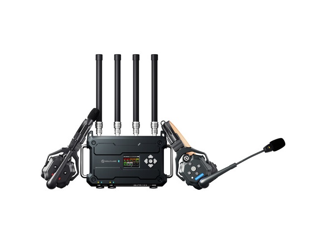 Hollyland HL-Solidcom C1 Pro - Roaming Hub 10S-V 10-Person Noise Cancelling DECT 1.9 GHz Roaming Hub V-Mount / 10 Single-Ear Headsets / 1600 ft