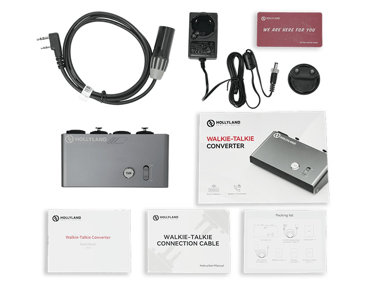 Hollyland Walkie-Talkie Converter-K Walkie-Talkie Converter/4-Wire Audio/DC Power Supply/Compact Design