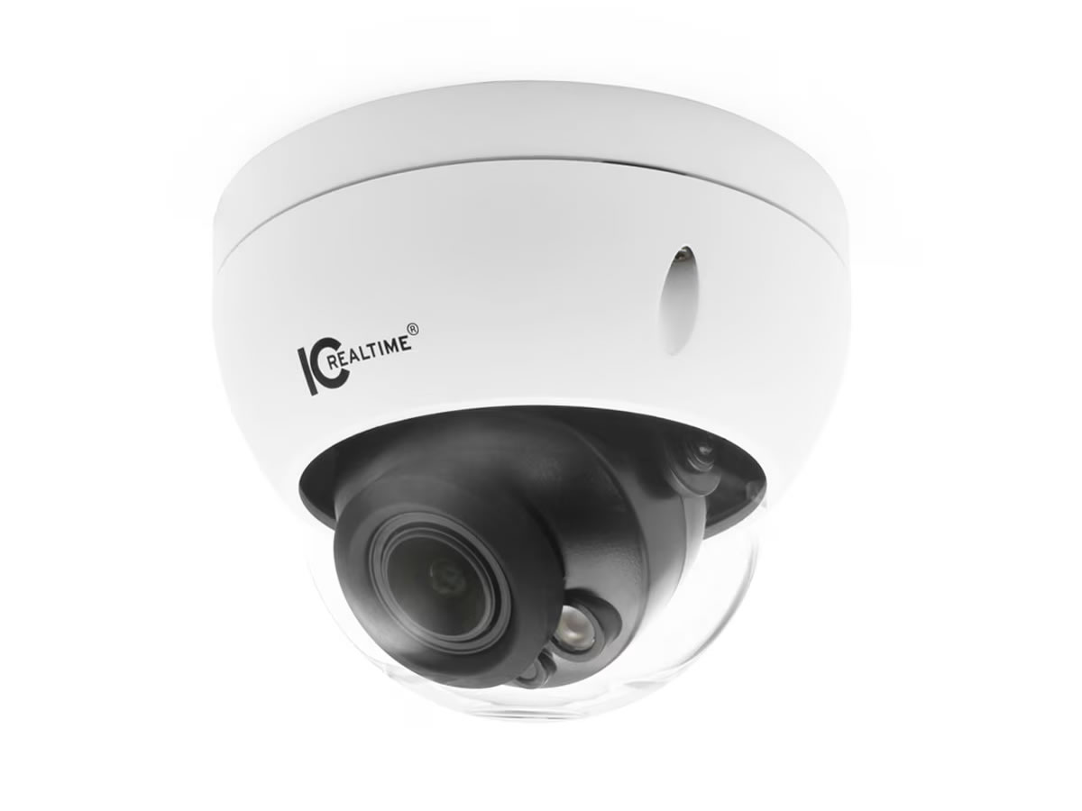 ICRealtime IPEG-D40V-IRW3 4MP Vandal Dome Camera / Motorized 2.7-13.5mm Varifocal / Smart IR 131ft / IP67 IK10 / H.265 / PoE