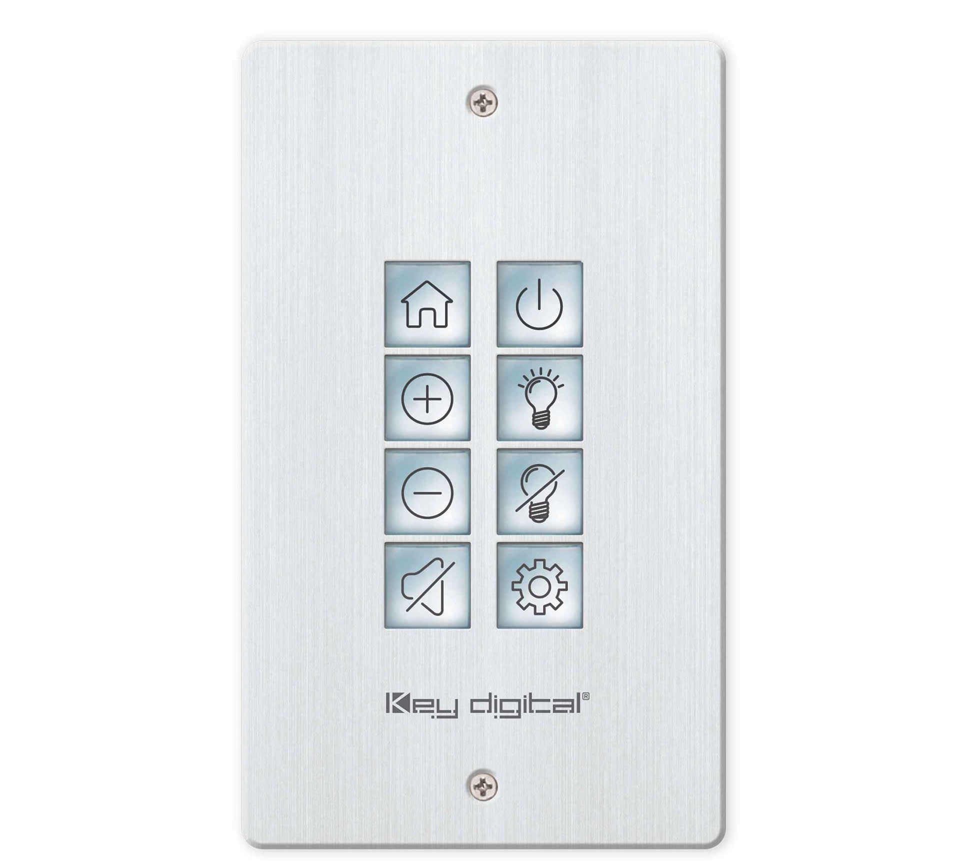 Key Digital KD-WP8-3 8-Button Programmable IP / RS-232 / IR Control Keypad PoE Single-Gang - Image 4